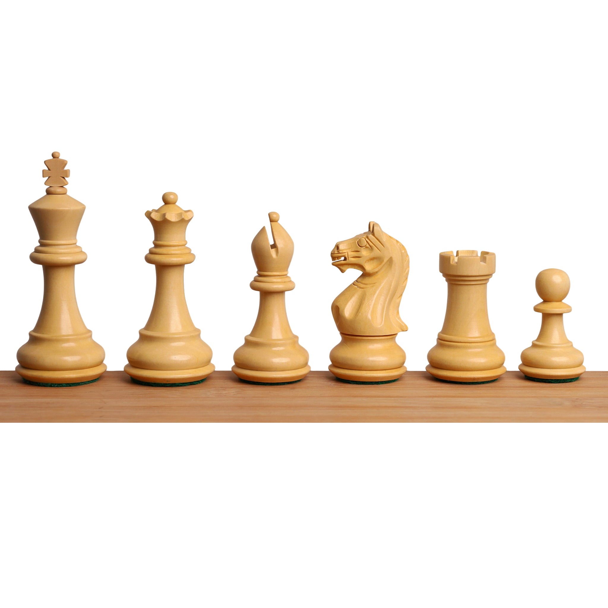 34 piece chessmen set in Ebonised Boxwood and Boxwood