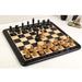Ebony and Distress Antiqued Boxwood chessmen, 97mm king