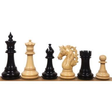 Spartacus Staunton chess pieces in ebony wood, 117mm king