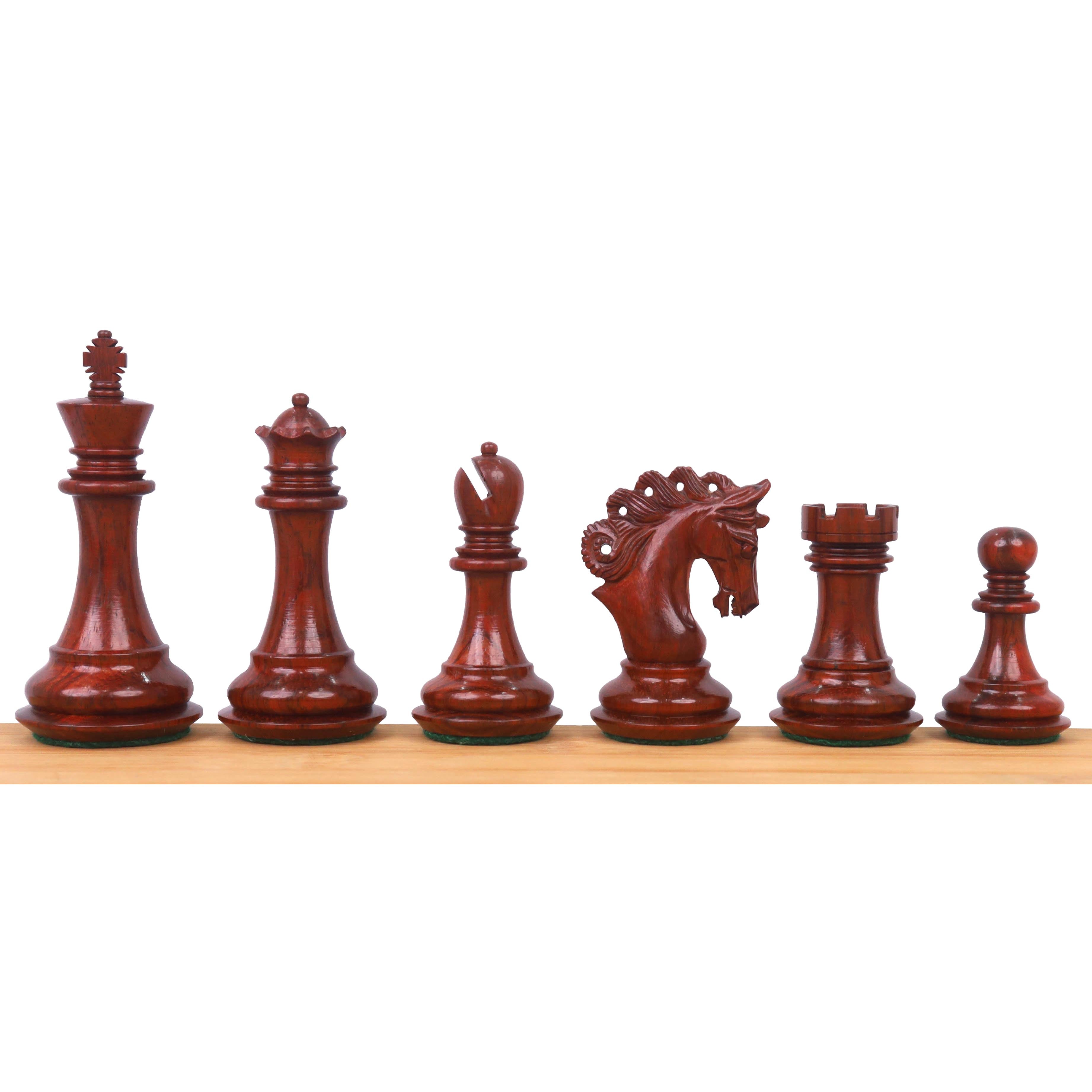 84mm king and matching chessmen in Bud Rosewood and Boxwood