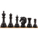 Prestige Staunton chess pieces in bud rosewood & ebony wood, 118mm king