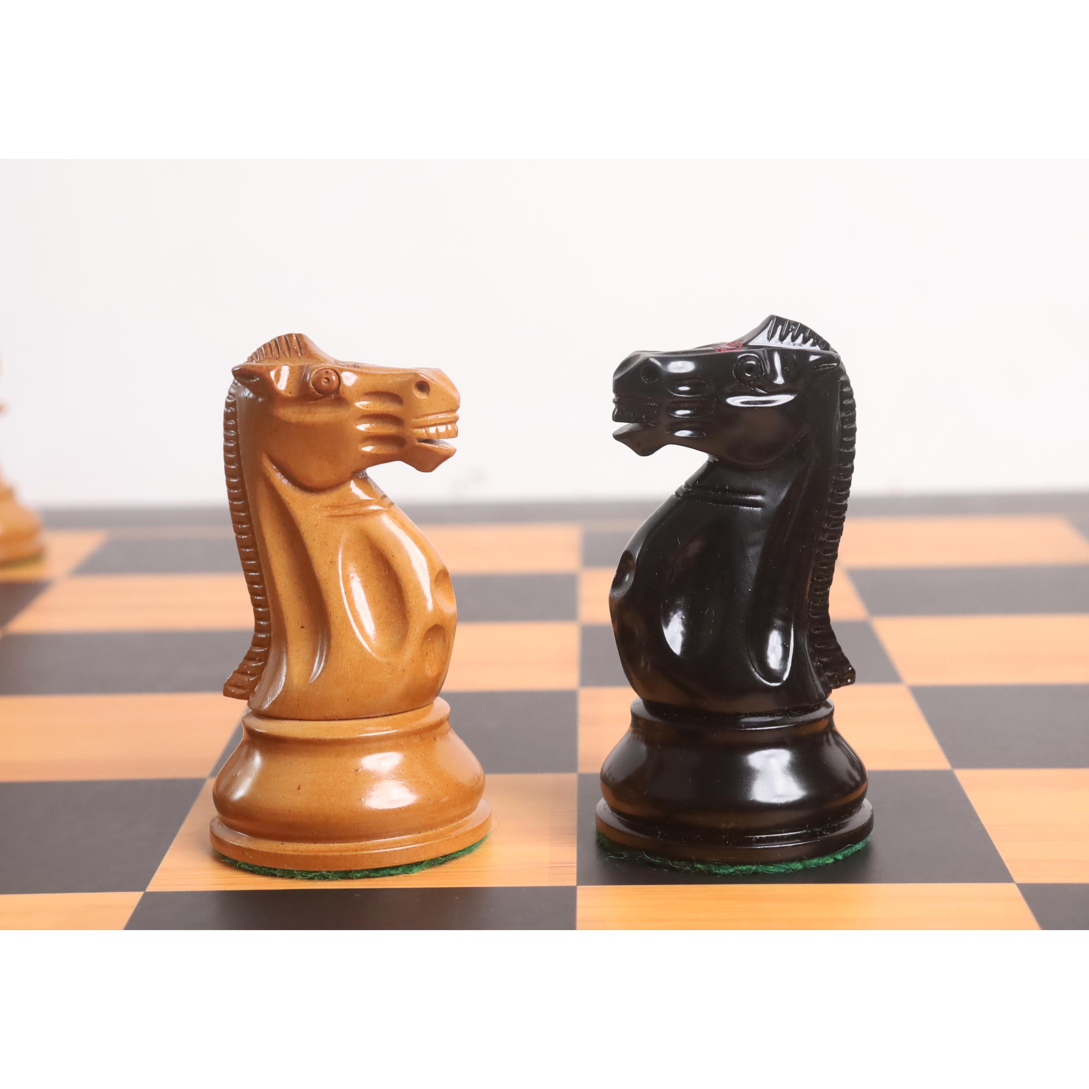 Ebony and Antiqued Boxwood king on a 45mm base