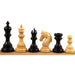Stallion Staunton chess pieces in ebony, 105mm king