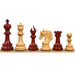 Arthur Staunton chess pieces in bud rosewood, 116mm king
