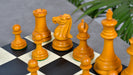 1849 Original Staunton wooden chess pieces, 115mm king, Ebony finish