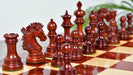 Indian American Luxury wooden chess pieces, 112mm king, Bud rosewood finish