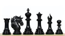 Crown Heritage Series Staunton chess pieces, ebony and natural boxwood, hand carved in India