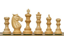 Ebony chess pieces with a 80mm king and weighted felted bases