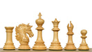 Ebony chess pieces with a 111mm king and weighted felted bases