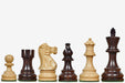 Sterling Chess Smokey Staunton chess pieces in rosewood and boxwood, 97mm king