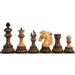 111mm king and matching chessmen in Black Lacquered Burnt Boxwood and White Lacquered Burnt Boxwood