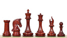 Bud rosewood and natural boxwood Imperial chess pieces with a 112mm king