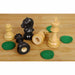 77mm king and matching chessmen in Ebonised Boxwood and Boxwood