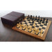 Tilted Knight Staunton chess pieces in ebony wood, 109mm king