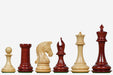 Luxury Imperial triple weighted bud rosewood and boxwood chess pieces, 112mm king
