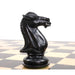 Mammoth Staunton chess pieces in ebony wood, 156mm king