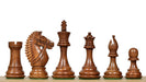 Bridle Knight Series chess pieces, sheesham and boxwood, hand carved in India