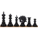 34 piece ebony wood chessmen set