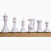 102mm king and matching chessmen in Black Lacquered Boxwood and White Lacquered Boxwood