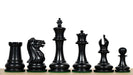 1849 Original Staunton Heavy chess pieces, genuine ebony and boxwood, hand carved in India
