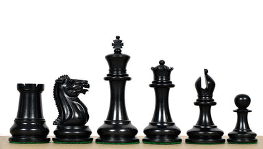 1849 Original Staunton Heavy chess pieces, genuine ebony and boxwood, hand carved in India