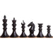 34 piece ebony wood chessmen set