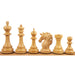 Prestige Staunton chess pieces in bud rosewood, 118mm king