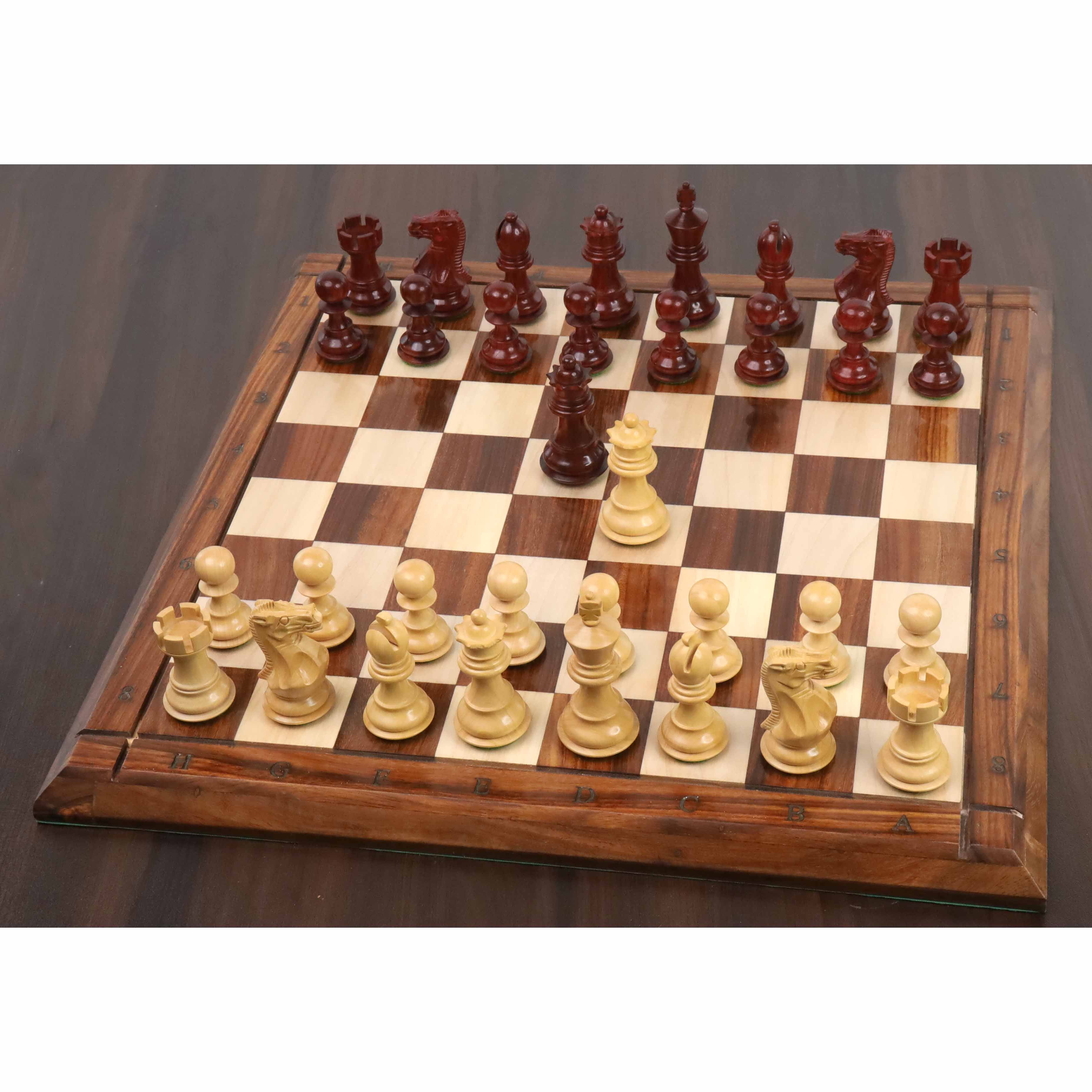 78mm king and matching chessmen in Bud Rosewood and Boxwood