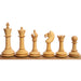 88mm king and matching chessmen in Ebonised Boxwood and Boxwood