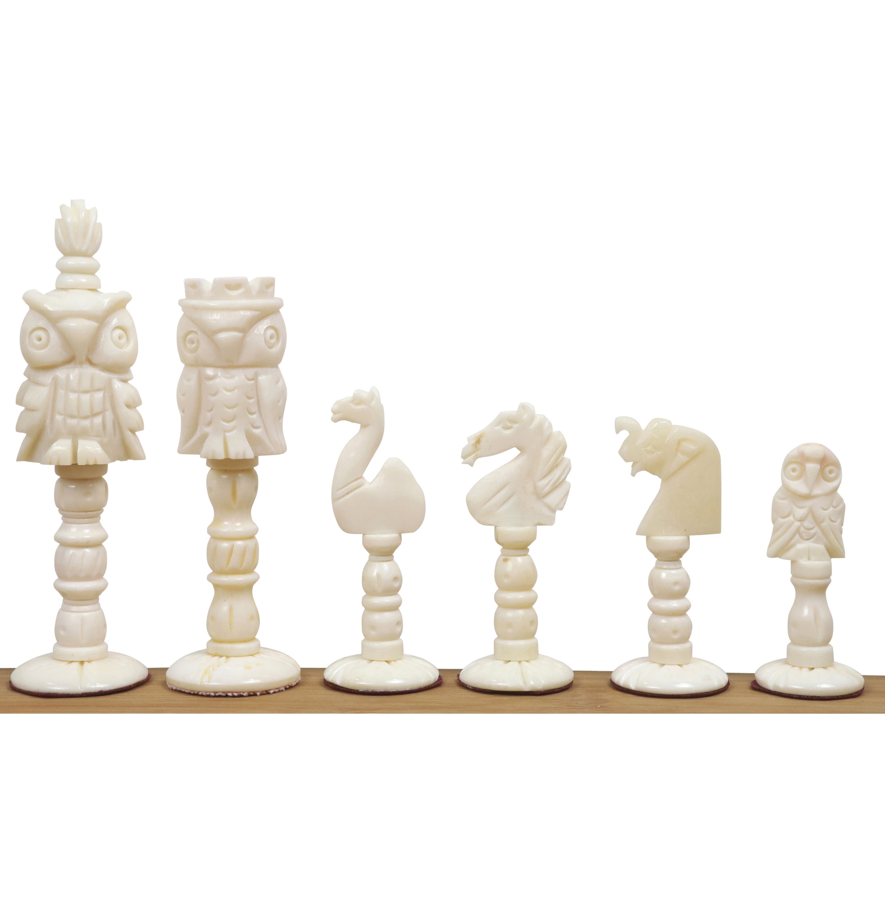 Animal Kingdom Camel Bone 101mm Chess Pieces