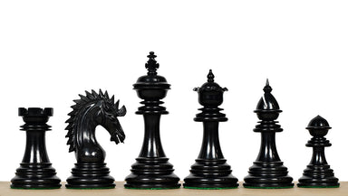 Ferocious Elite Series chess pieces, genuine ebony and boxwood, hand carved in India