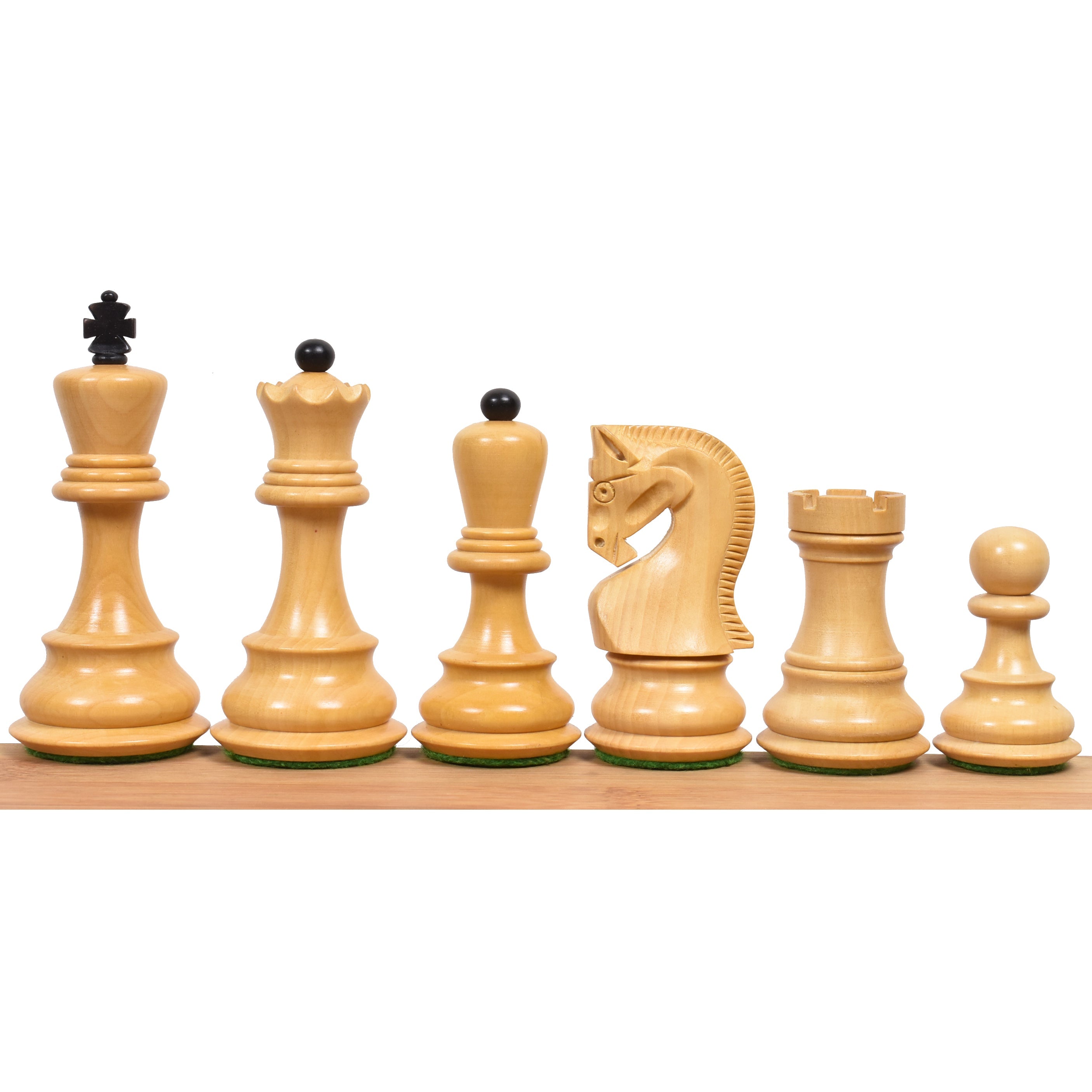 Ebonised boxwood Russian Zagreb 59 pieces in rank order
