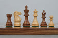 Knight carving detail on the Stallion Weighted Staunton chess set in sheesham and boxwood