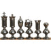 34 piece chessmen set in Metallic Grey and Metallic Gold