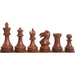 34 piece golden rosewood and boxwood chessmen set