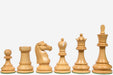 Genuine ebony chess pieces with a 106mm king and weighted felted bases