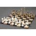 English Series Pre-Staunton Antiqued Camel Bone 95mm Chess Pieces
