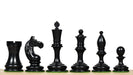 1935 Botvinnik Flohr Soviet chess pieces, genuine ebony and boxwood, hand carved in India