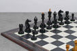 Averbakh 1949 Moscow Championship chess set, ebonised and antiqued boxwood, hand carved in India