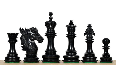 Dragon Knight Series chess pieces, genuine ebony and boxwood, hand carved in India