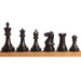 Ebonised Boxwood and Antiqued Boxwood chessmen sized for 55 to 60 mm squares