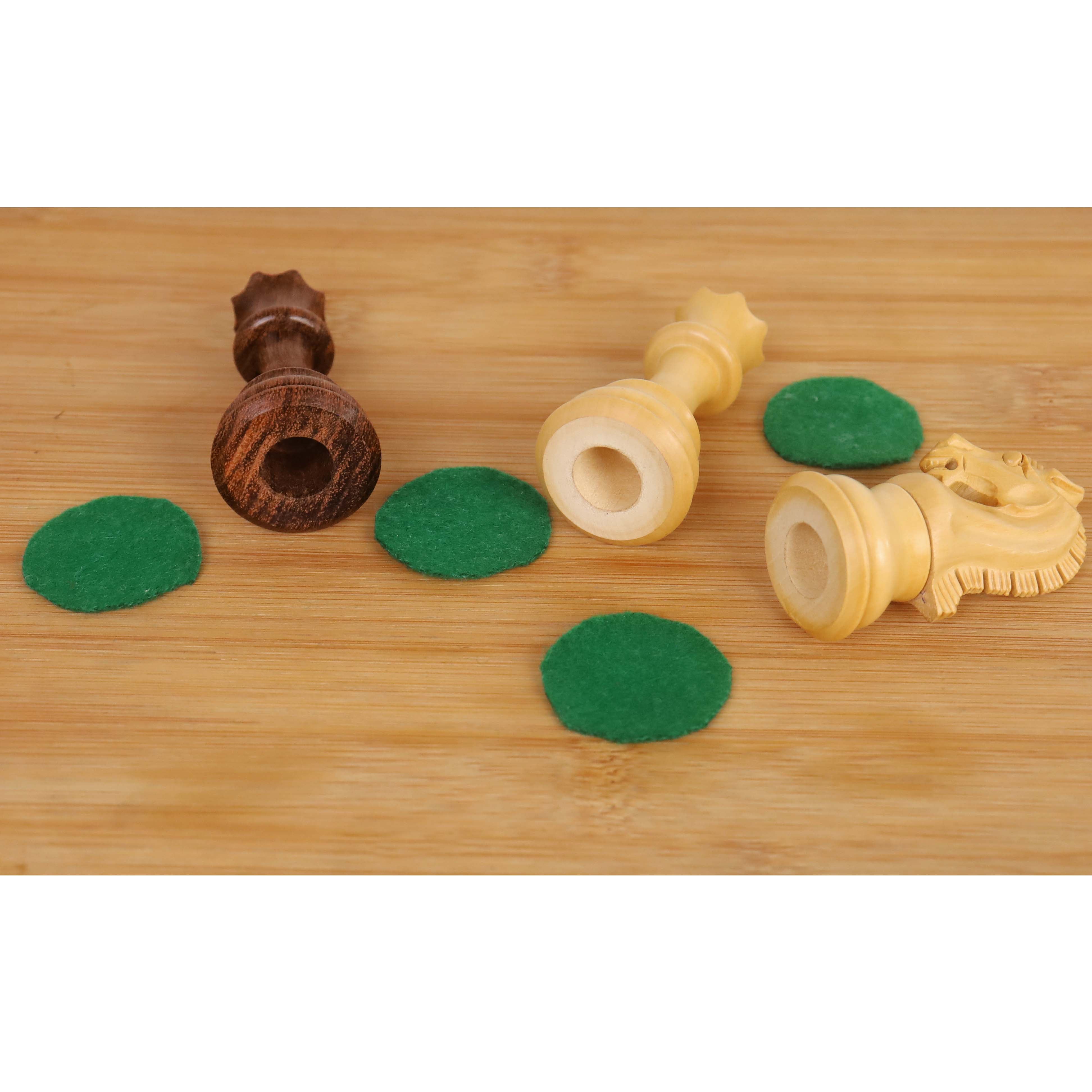 77mm king and matching chessmen in Golden Rosewood and Boxwood
