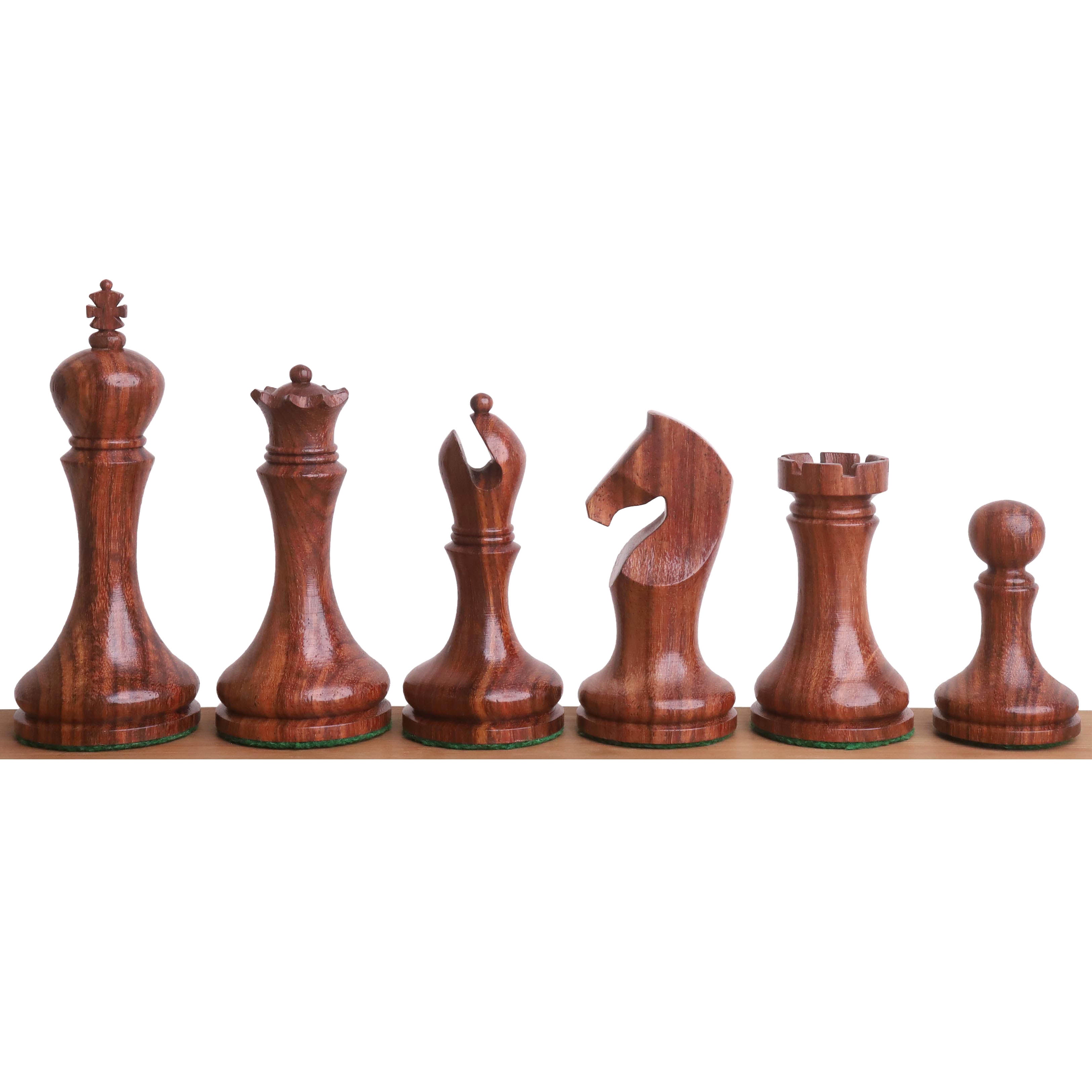 34 piece chessmen set in Golden Rosewood and Boxwood