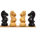 Ebonised boxwood and boxwood Supreme Staunton chessmen