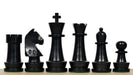 Championship Staunton chess pieces, ebonised and natural boxwood, hand carved in India