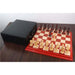 34 piece bud rosewood chessmen set
