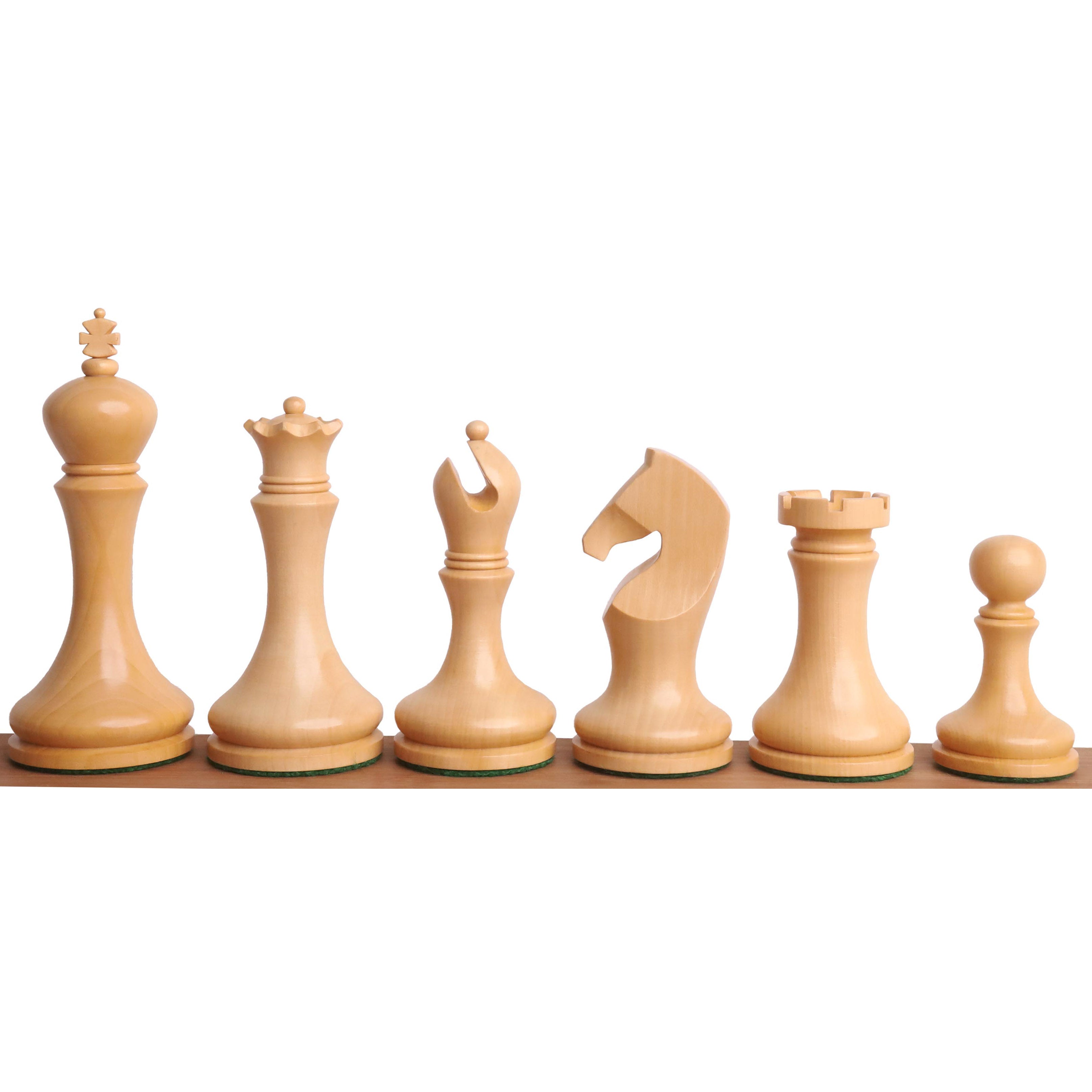 34 piece chessmen set in Ebonised Boxwood and Boxwood