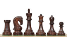 Leningrad Club Sized chess pieces, rosewood and boxwood, hand carved in India