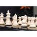 78mm king and matching chessmen in Black Painted Boxwood and Ivory Painted Boxwood