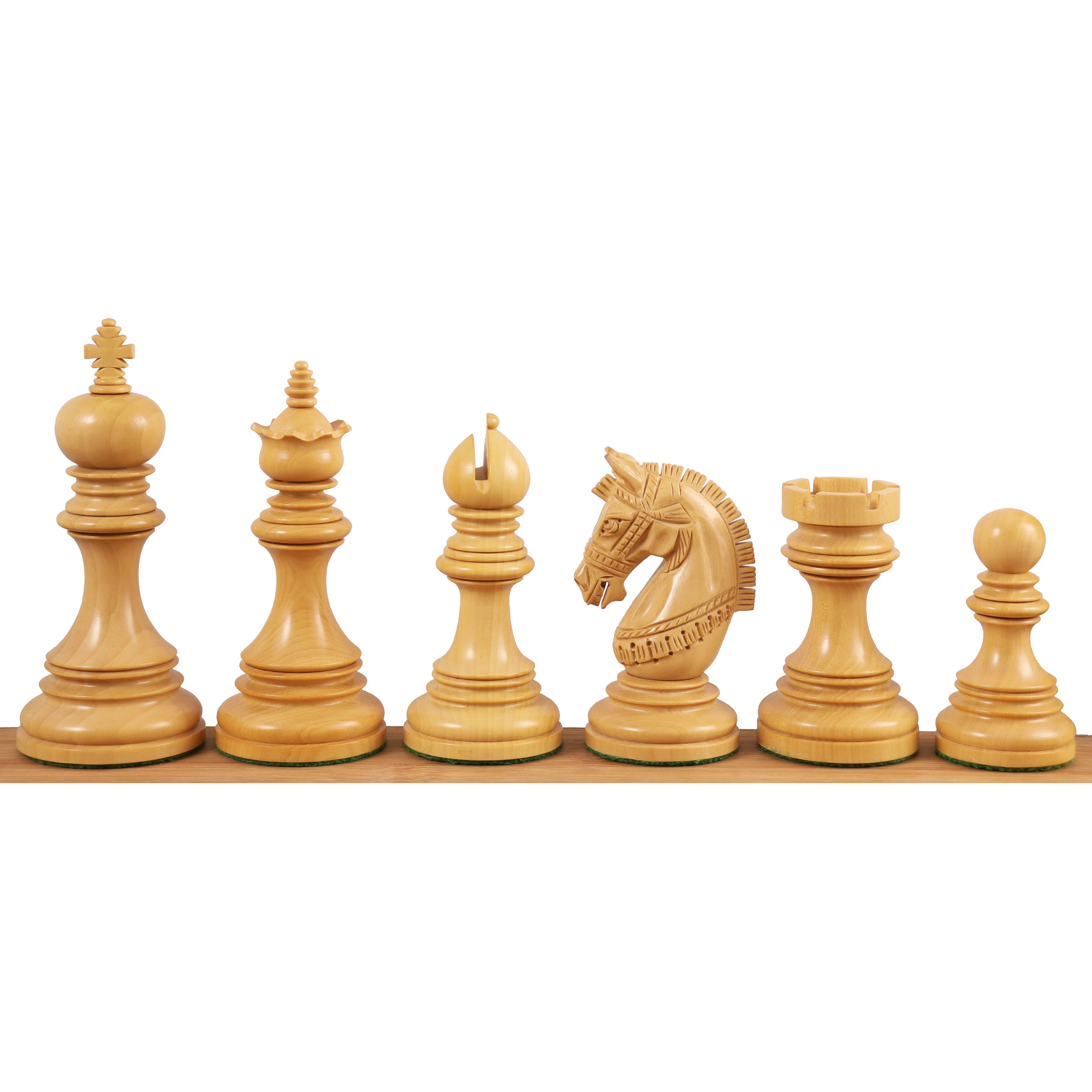 Stallion Staunton chess pieces in ebony, 105mm king